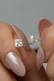 Heliophilia Silver Pendientes de Plata de Ley 925 con Circón